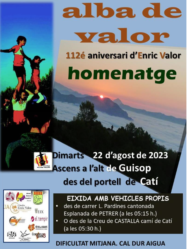 Homenatge a Enric Valor en el 112é aniversari del seu naixement a l alt