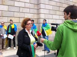Més de mig centenar de persones exigeixen el reconeixement internacional d'Azawad a Barcelona