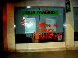 Acció contra una sucursal bancària a Palma