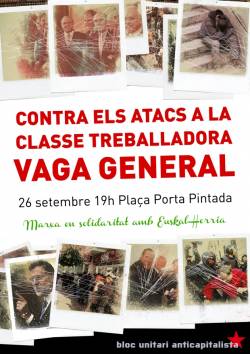 Cartell de la concentració per la vaga general a Palma
