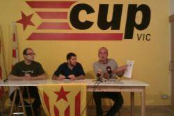 Roda de premsa de la CUP de Vic