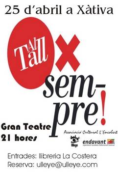 Cartell del concert d'Al Tall a Xàtiva