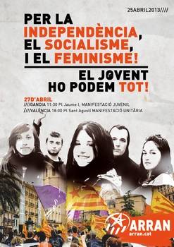 Cartell d'Arran convocant a la manifestació