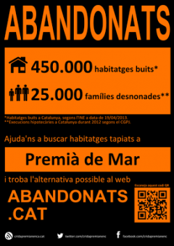 Cartell de la campanya "Abandonats"
