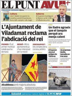 Portada del diari El Punt