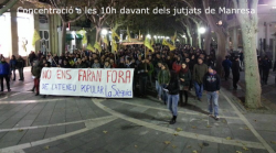 Manifestació pels carrers de Manresa en contra del desallotjament del La Sèquia