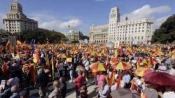 El centre de la plaça Catalunya