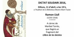 El tradicional dictat solidari de Rubí dedicat enguany a Ramon Llull