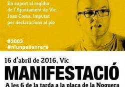 Manifestació a Vic contra l'ofensiva judicial "Antidemocràtica" de l'estat espanyol