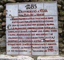 1285 Les tropes franceses fan una massacre a Elna