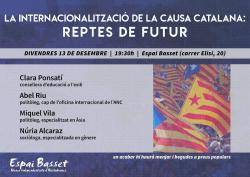 Clara Ponsatí participa en un acte sobre "La Internacionalització de la Causa Catalana" a l'Espai Basset