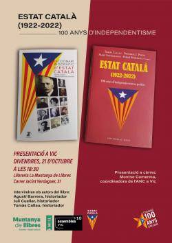 El proper divendres es presenten dos llibres sobre Estat Català a Vic