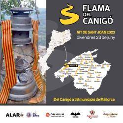 La Flama del Canigó encendrà les fogueres de 38 pobles de Mallorca
