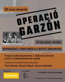 Projecció del documental de l'Operació Garzón a Massamagrell