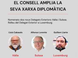 El Consell de la República amplia la Xarxa Diplomàtica: nous delegats a Itàlia i Suïssa