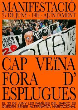 Mobilització a Esplugues de Llobregat en suport a les famílies d?El Barco