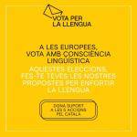 El dret de comunicar-se en català amb les institucions i l'oficialitat de la llengua, les propostes lingüístiques de més consens entre els partits per al 9-J