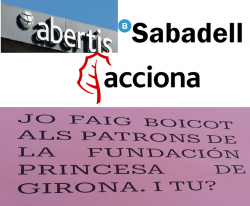 Abertis, Acciona i el Banc de Sabadell són algunes de les empreses patrones de la FPdGI que la Coordinadora Anitmonàrquica cita al seu vídeo demanant el boicot.