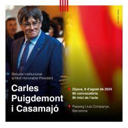 L'independentisme rebrà al President Puigdemont al passeig Lluís Companys