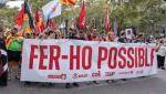 Organitzacions de l'Esquerra Independentista es manifesten  a Barcelona sota el lema "Fer-ho Possible"