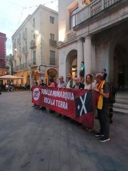 Manifestació antimonàrquica de Figueres  a la Plaça de l'Ajuntament (24/09/2024).