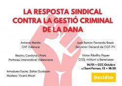 Acte a València: "La resposta Sindical contra la gestió criminal de la DANA"