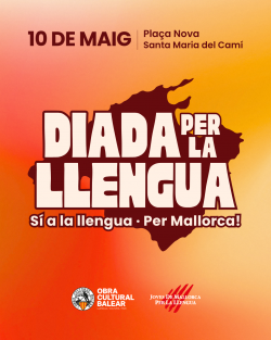 L?Obra Cultural Balear i Joves per la Llengua convoquen la Diada per la Llengua el 10 de maig