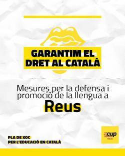 La CUP de Reus presenta un pla de xoc per garantir el català a les escoles